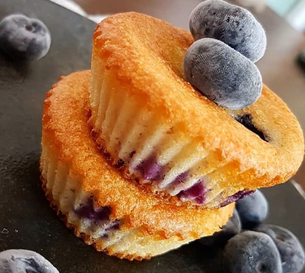 Muffins de Iogurte e Blueberry